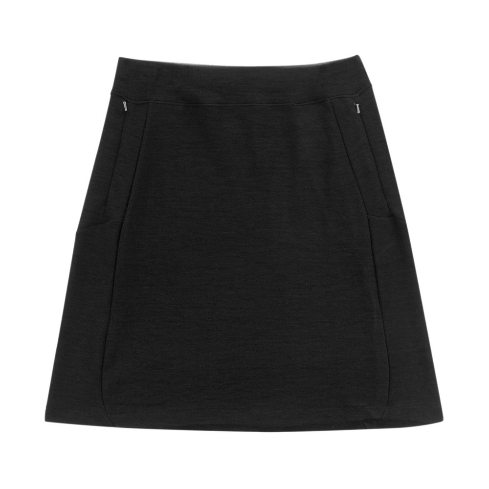 Ibex Izzi Skirt Womens Small Pewter Heather Merino Wool A-Line Pockets 0500